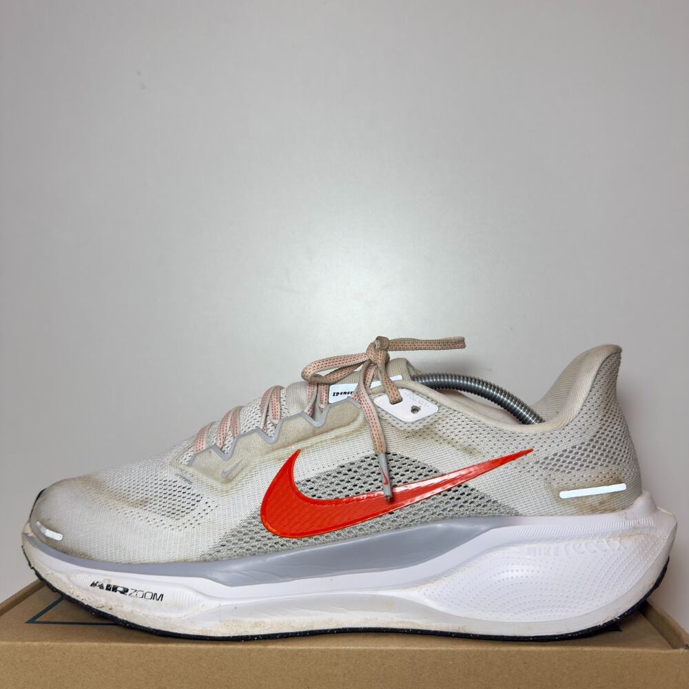 Nike Air Zoom Pegasus 41 Mens 13 Orange White Running Shoes Trainers Sneakers